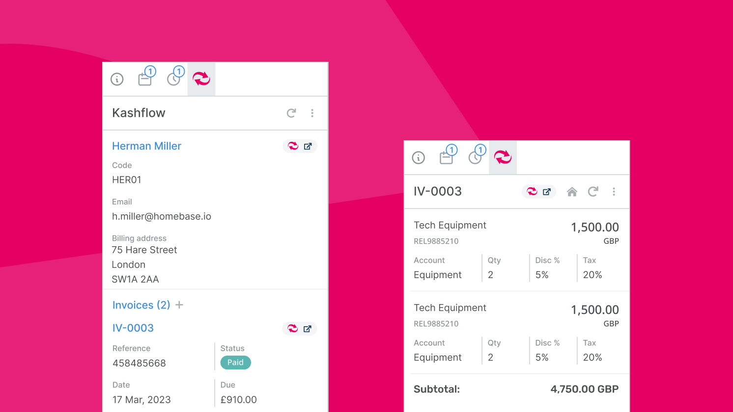 Kashflow screenshot