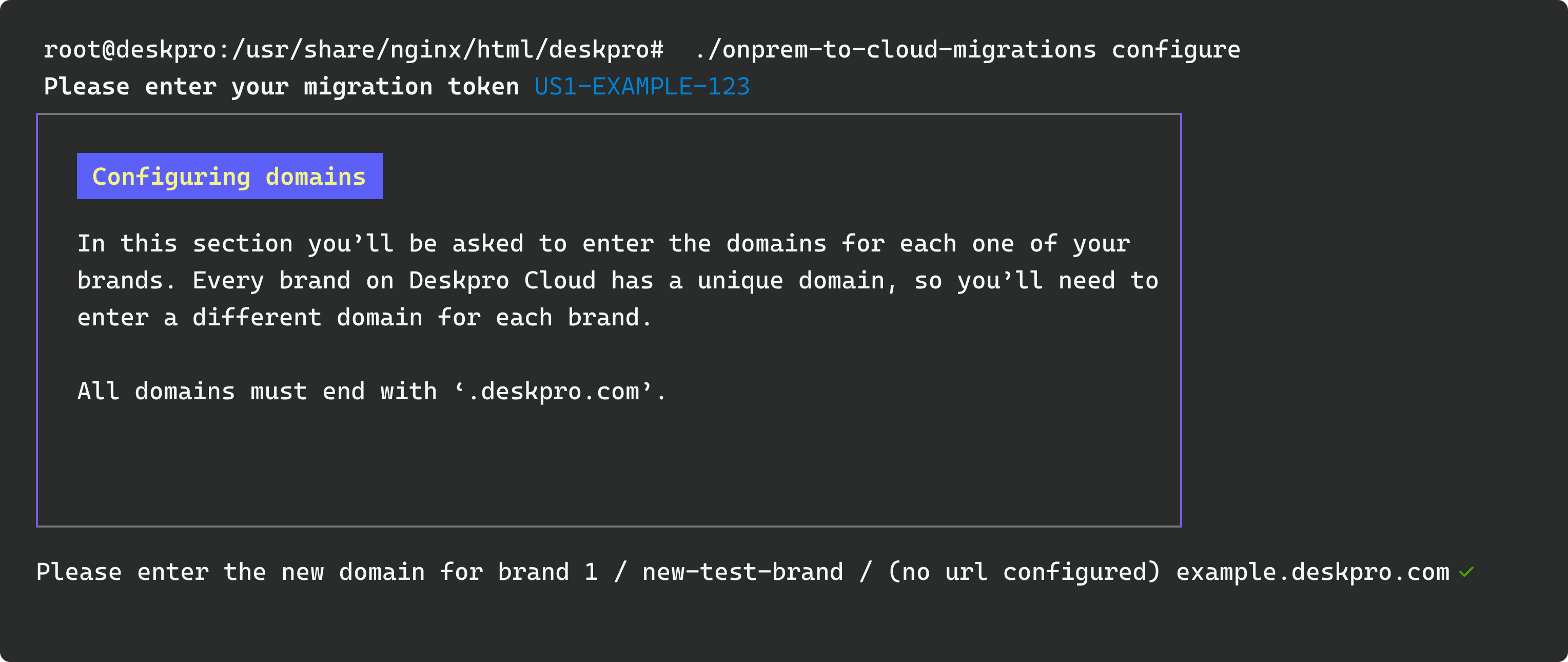 Configure your brand domains